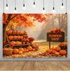 Autumn Pumpkin Shop Photography Backdrop Fall Harvest Scenery Photo Studio Props Thanksgiving Halloween Party Background  Decor