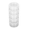 5pcs 5 Layer Design Watch Parts Storage Box Transparent Material Round Shape Watch Movement Parts Box Clear Plastic