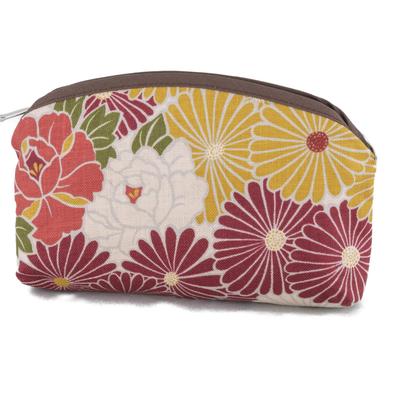 Νoren Ιαπωνικό Σχέδιο Τσαντάκι Μακιγιάζ Γραμμή με Λουλούδια Κατασκευασμένο σε Ιδανικό για και Μικροαντικείμενα (Ρετρό - Μπλε) - Ιαπωνία, Μικρό, Λεπτό, Φορητό, Φάρμακο, Βιβλιάριο Τραπέζης,