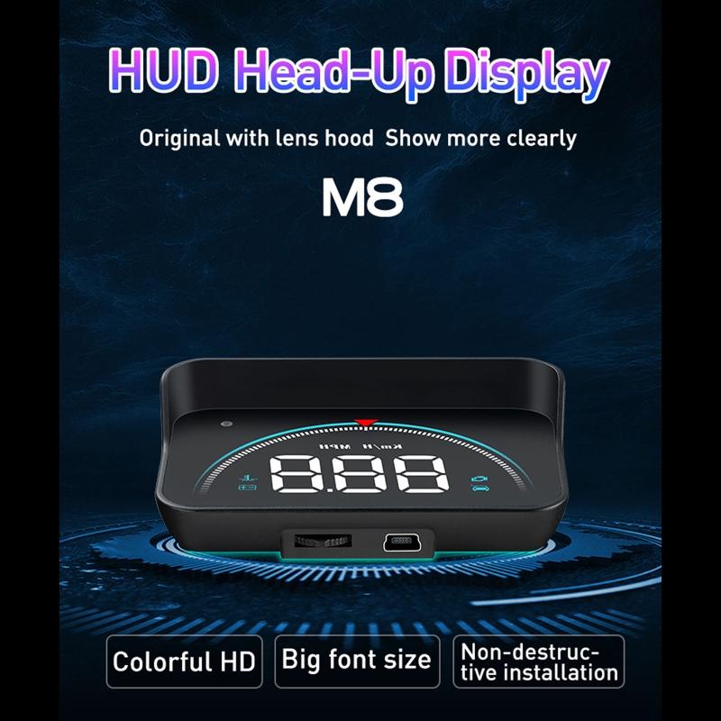 Car HUD Head-Up Display Car-Styling Overspeed Warning Projector for Safe Driving