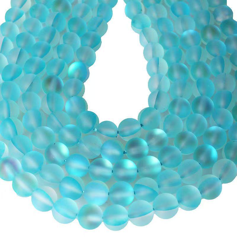 Moonstone Imitation Flash Round Beads for DIY Jewelry Making