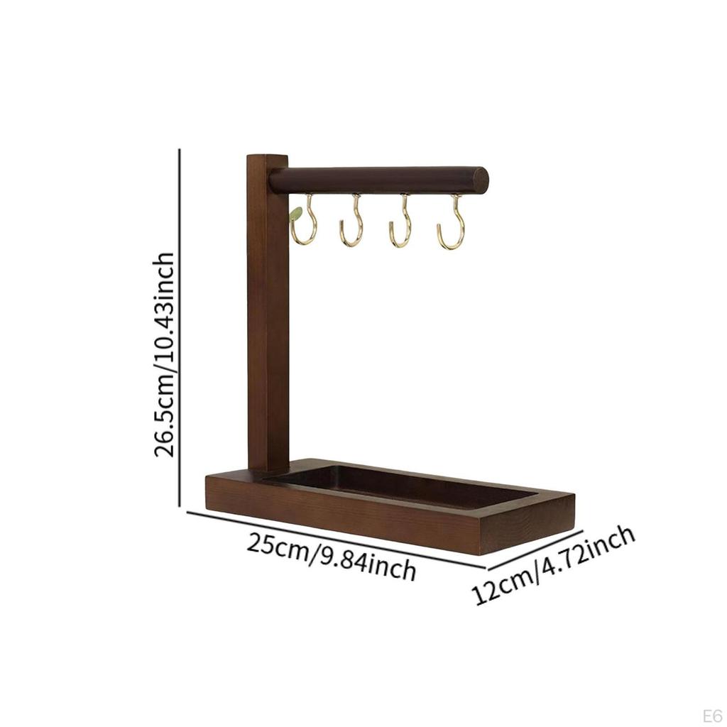 Bracelet Display Stand Wooden Jewelry Organizer Storage Shelf Countertop Freestanding Necklace