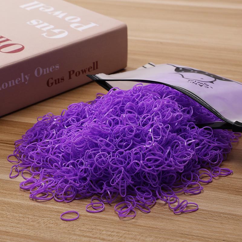 Dětské gumičky do vlasů Odolné, nepoškozující elastické gumičky pro děti, krabička 1000 kusů