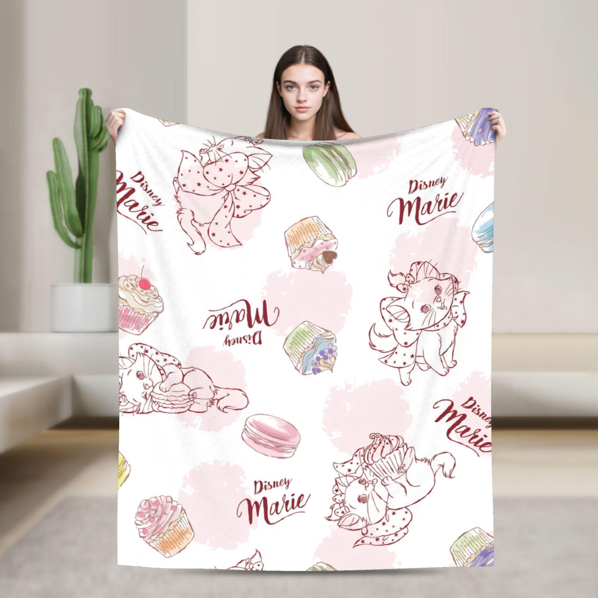 

The Aristocats Marie Cats Paris Blanket Cover Cartoon Plush Throw Blanket Bed Sofa Decoration Soft Warm Bedspreads Breathable 40x50in