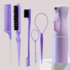 Three piece set with pointed tail comb, fixed mouse comb, hair pulling needle, high-pressure spray bottle
