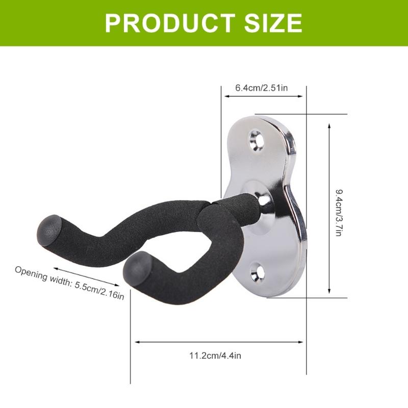 Guitar Wall Hanger, Guitar Hanger Ukuleles Wall Mount Guitar Wall Mount Hanger for Home and Studio Electric Guitar Rack