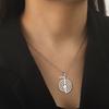 Dawapara Símbolo Reiki Cho Ku Rei Espiritual Conjunto de Joyas de Collar y Pendientes Amuleto de Sanación Geometría Sagrada Joyería de Acero Inoxidable