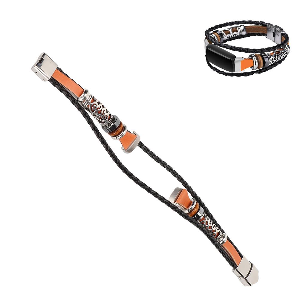 Smartwatch Band Lther Watch Replacement Wrist Strap Ethnic Vintage   for NaFitbit