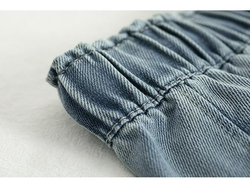 Lyocell 49.6% Super Soft Elastic Waist Denim Curved Leg Floor-Length Banana Pants - Spring Collection