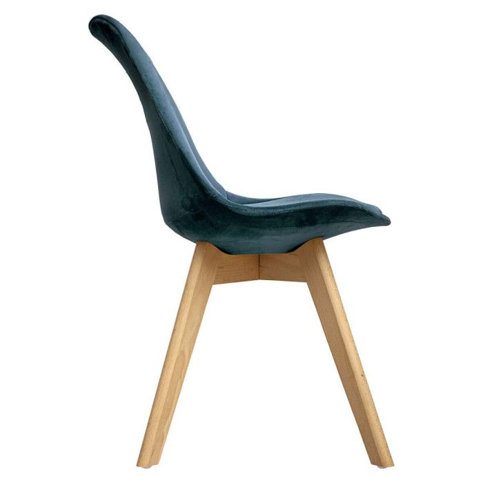 Chaise en velours style scandinave "Helsinki" Atmosphera