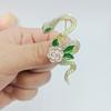 Flower Snake Brooches French Style Snake Bone Brooch Exquisite And Capable Clothing Accessories Glittering High-End Brooch
