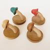 Wooden Hook Heavy Duty Adhesive Hook with Cute Mushroom Shape Nordic Style Hook for Glass Metal Latex Paint Walls