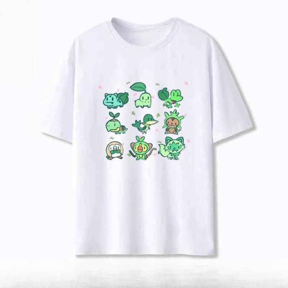 Men s New Pocket Game Beginner Printed T-Shirt Men s and Women s Summer Loose Casual Trend Short Sleeve Top S
