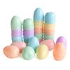 12/24Pcs Fillable Easter Eggs Candy Gift Packing Box Kids Hunt Game Props Surprise Plastic Empty Egg Easter Party Home DIY Decor