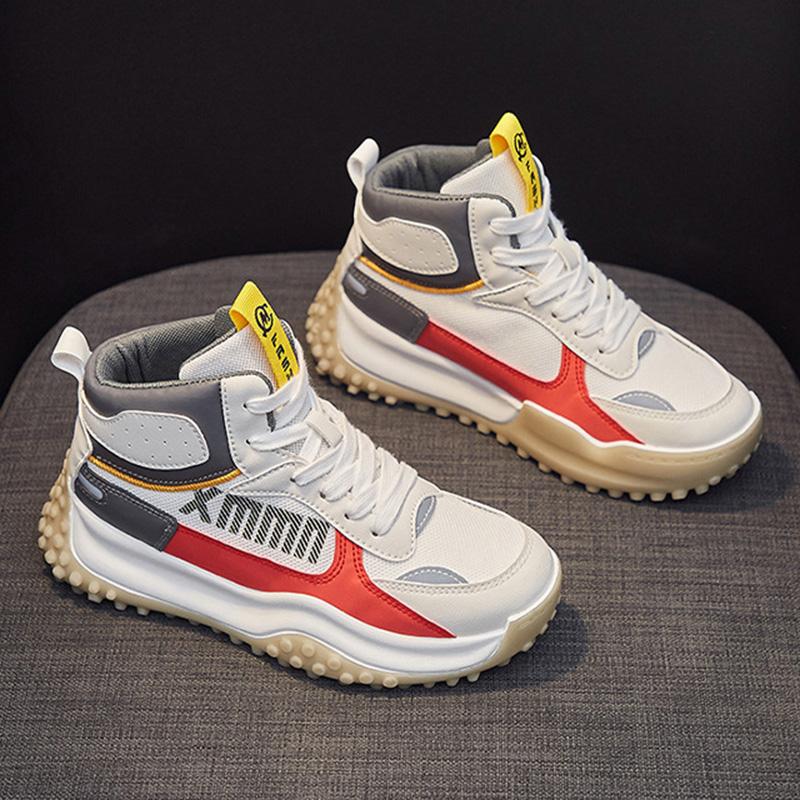 Trendy Fashion High-top Sneakers Women Casual Sneakers Breathable Comfortable Training Shoes Running Shoes