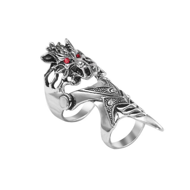 Exaggerated Vintage Dragon Knuckle Ring for Men Gothic Finger Ring Jewelry Statement Piece for Bold Fashionistas Party Gifts