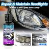 Headlight Brightness Restoration Cream, No Sanding Required, Removes Yellowing and Haze, Long-lasting Clarity