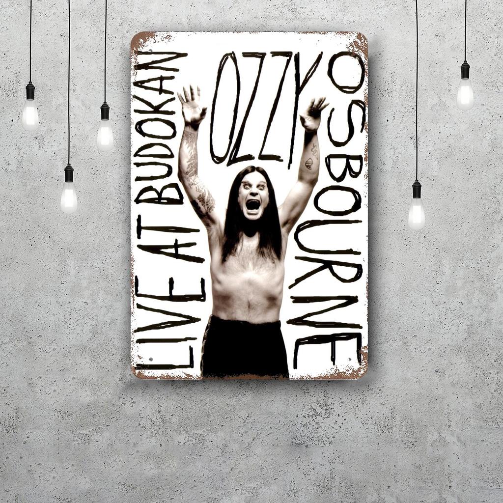 Ozzy osbourne Dekorationsposter Vintage Blechschild Metallschild Dekorative Plakette für Pub Bar Man Cave Club Wanddekoration