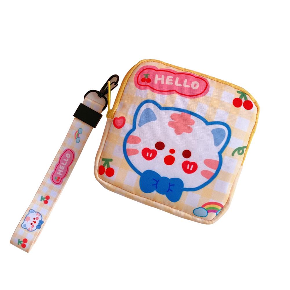 Girls Sanitary Napkin Storage Bag Cute Sweet Portable Large-capacity Key Headphone Handbag