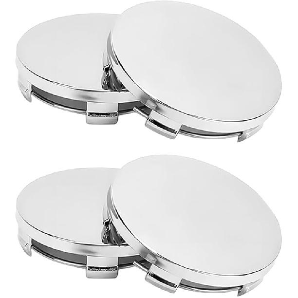 Car Wheel Center Hub Cover, 4PCS 2.36" OD 2.2" ID Vehicle Wheel Hub Modification Decoration, Snap-in Automotive Central Hubcap Replacement, Universal