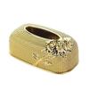 European Light Luxury Style Tissue Box Creative Relief Rose Hotel Bar Desktop Decoration Storage Box Household Paper Drawer Boxs