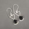 Boucles d'oreilles en argent sterling massif 925 et onyx noir, bijoux faits main avec pierres précieuses, cadeaux pour femme, boucles d'oreilles neuves
