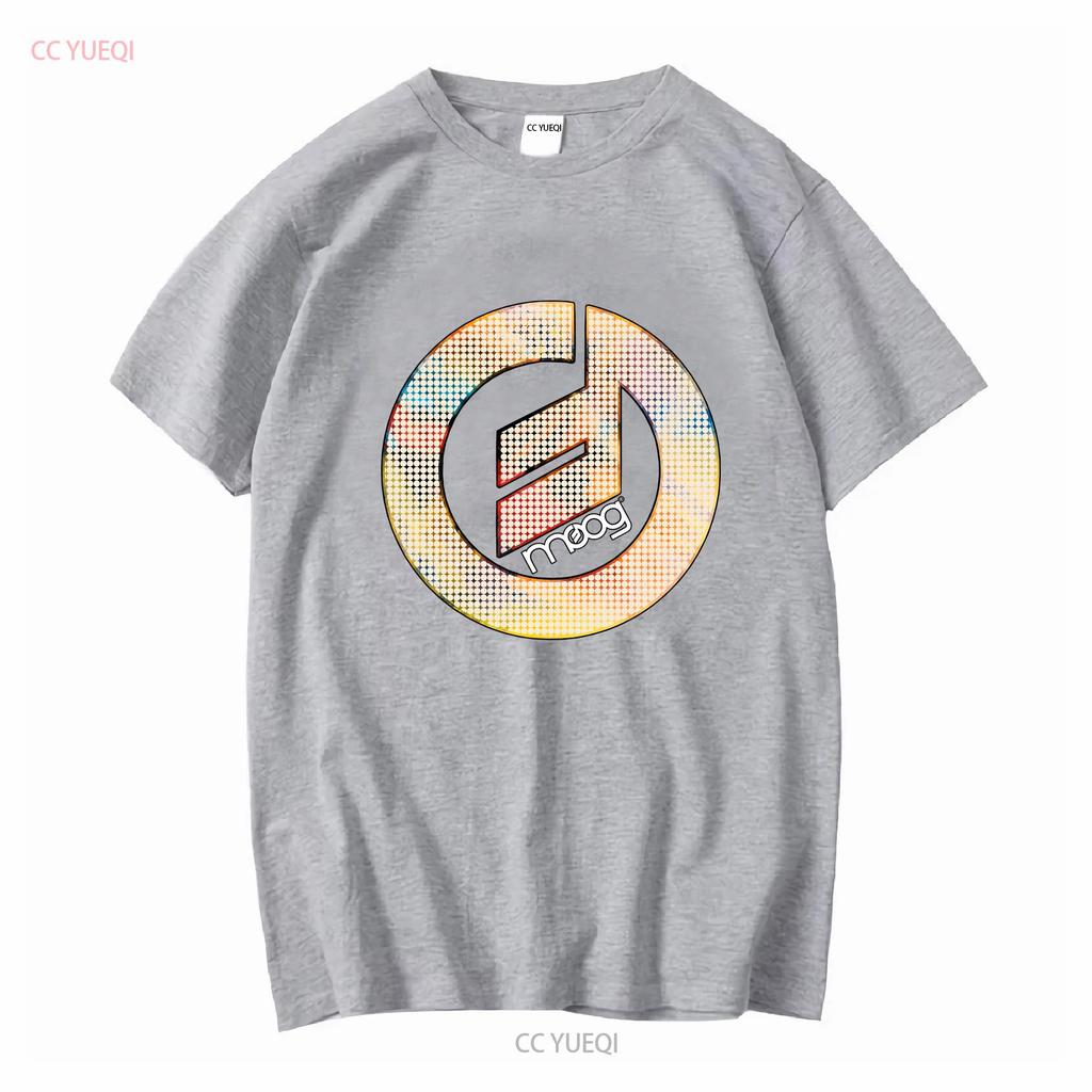 T-shirt da uomo con logo audio sintetizzatore Moog Music divertente taglia americana S-5XL vintage lavata top per l'uso quotidiano leggermente