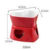 Heart Shaped Mini Fondue Pot Set 320ML Chocolate Fondue Melting Cup for Parties Cozy Nights Gifts