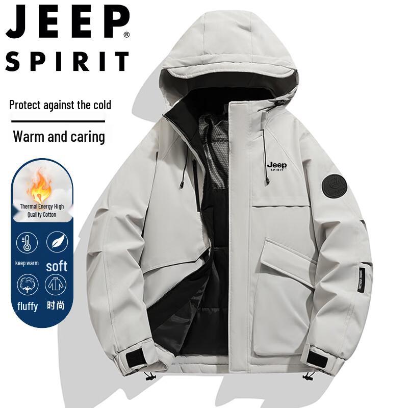 JEEP SPIRIT Férfi kapucnis kültéri párnázott kabát