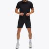 Hoka One One Essential Tee Solid Color Round Neck Slim Fit Short Sleeve T-Shirt Men Tops Black 1141757-BLK