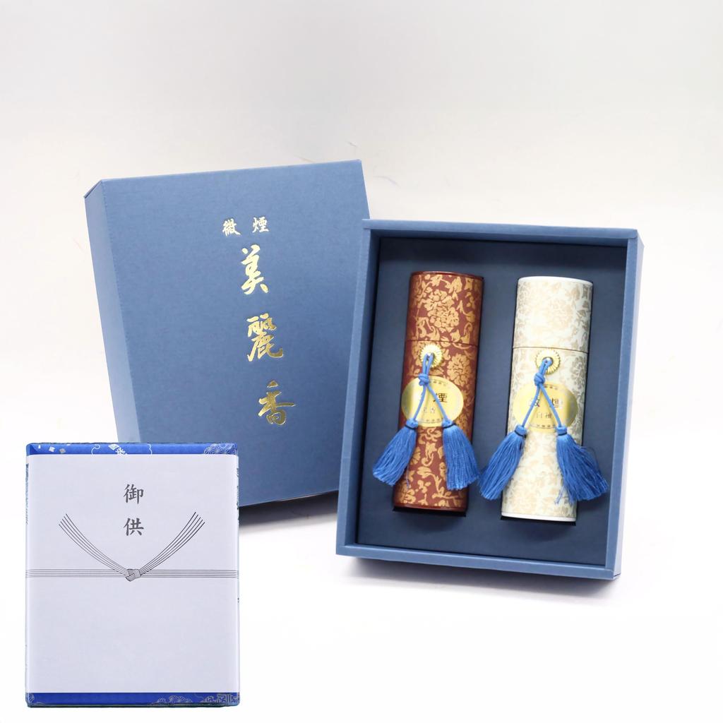 [Beautiful Incense Two-Type Incense] Incense Stick Set, Low Smoke Type, Sandalwood and Agarwood Scents, Gift Wrapping and Gift Wrapping Included,