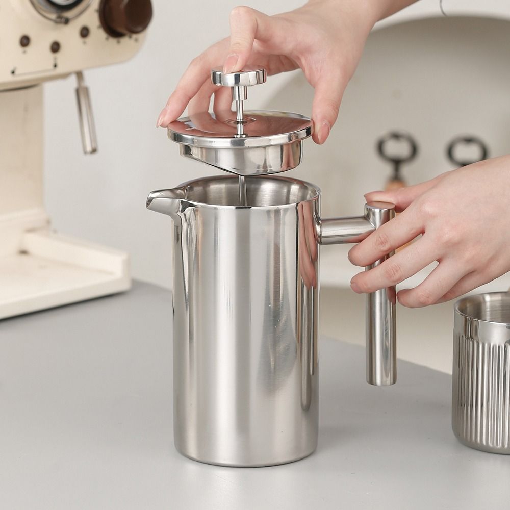 Double Wall Insulated Coffee Pot Filtration System Coffee Press Machine  Hand-made Coffee