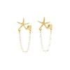 Europäische & Amerikanische Retro Seestern Strand Ohrringe - Leichter Luxus Urlaubsstil Ohrstecker für Frauen