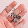 Cute Alloy Snowflake Keychain Metal Key Ring for Men Women Key Holder Handbag Pendants DIY Jewlery Accessories