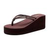 Women's Fashionable 7cm Platform Flip-Flop Slides - Non-Slip Beach Thong Slippers