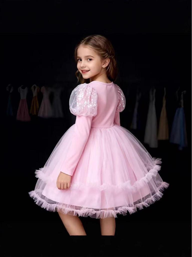 Girls' Kuromi Summer 2025 Lolita Princess Dress - New Fashionable Evening Puffy Skirt