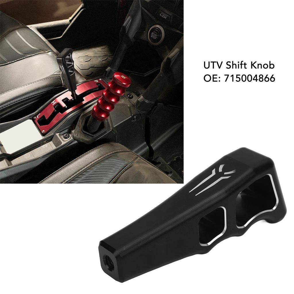 UTV Selector Shifter Knob 715004866 Black Powder Coated UTV Shift Knob Grip Aluminum Alloy for Maverick X3 X3 MAX All Models