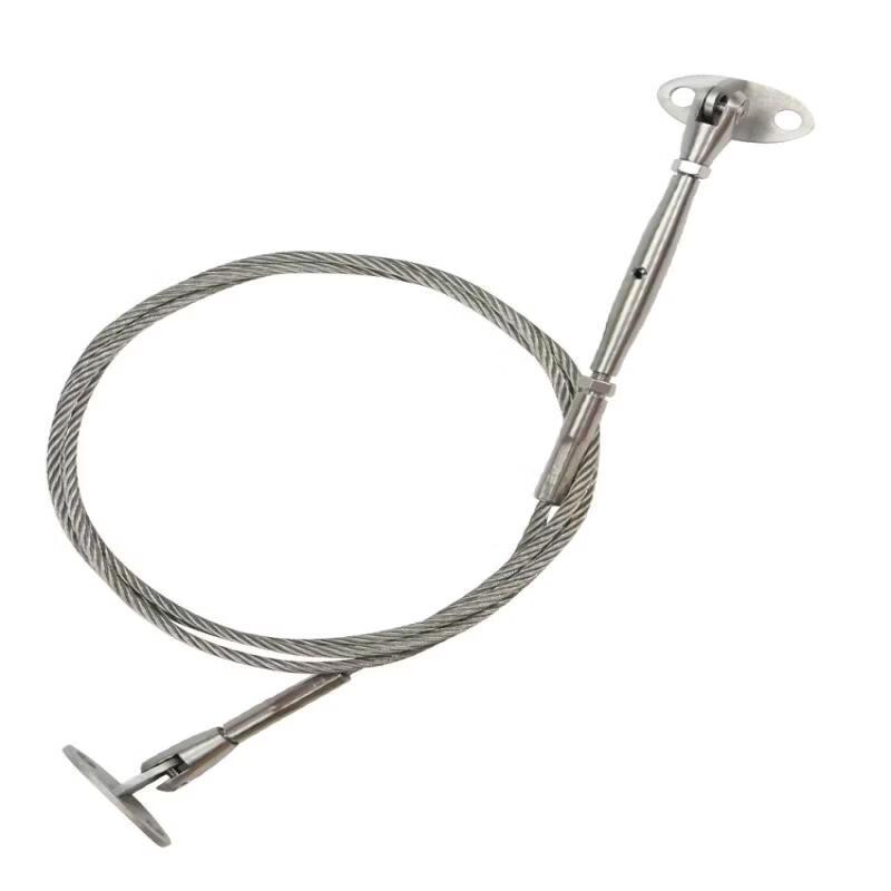 5mm 304 Stainless Steel Wire Rope with Base, 2-Meter Length