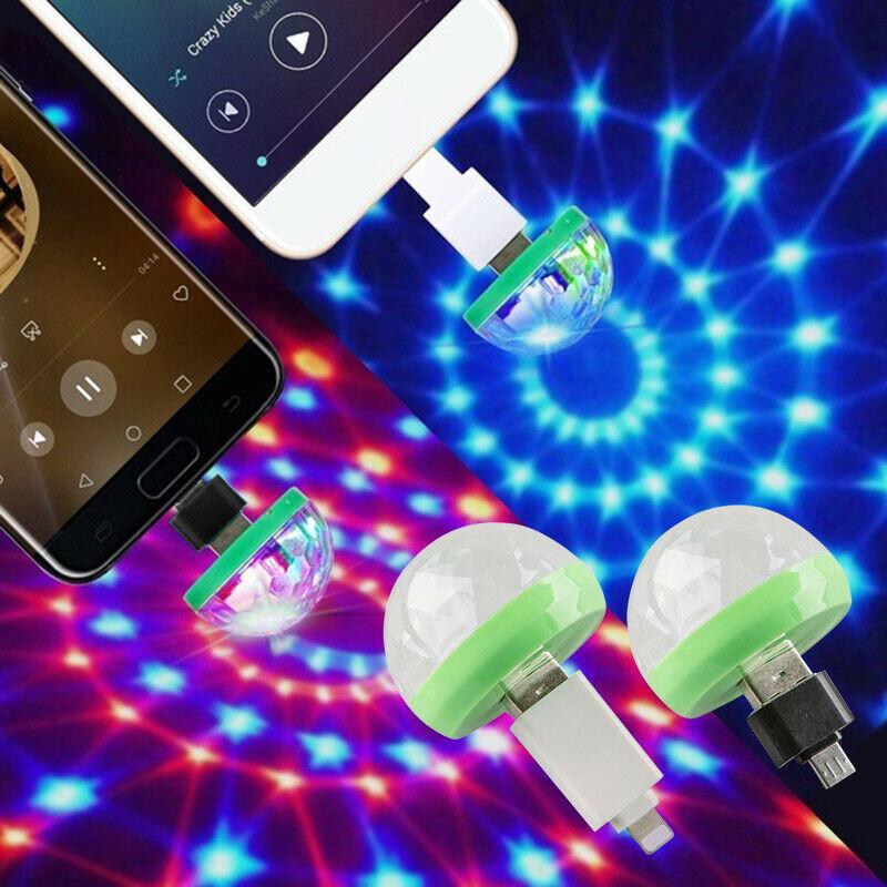 Mini Tragbare USB Kristallkugel Licht LED Bunter Effekt Geräuschgesteuert Bühnenlampe Heim Party Dekoration
