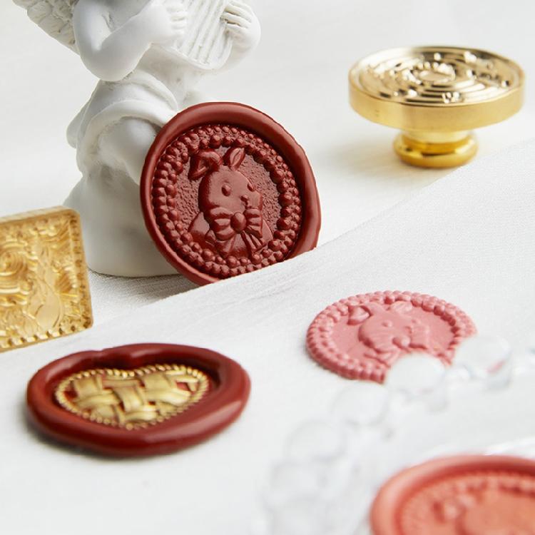 30mm Round Metal Seal Stamp for Invitation Scrapbooking Embellishment Metal Embossing Stamp Round Seal Stamp for Craft