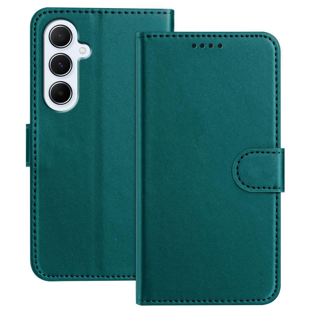 For Samsung Galaxy A26 5G Leather Case Wallet Stand Solid Color Anti Drop Phone Cover