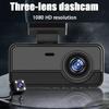 2/3-Kanal WIFI Auto DVR, Hochauflösende 1080P In-Car Dashcam mit drei Kameras, Videoaufzeichnung.