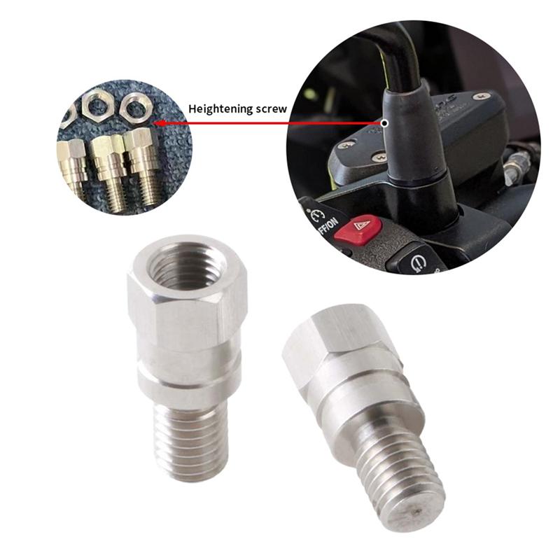 A16P-For BMW R1200GS R1250GS F750GS F850GS F900R F900XR R Nine T Motorcycle Rear Mirror Adjustment Bolt Height Adjusters(2 Pcs)