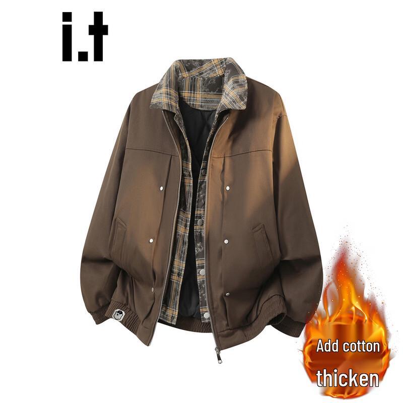 :CHOCOOLATEit Men s Faux Two-Piece Padded Lapel Jacket M