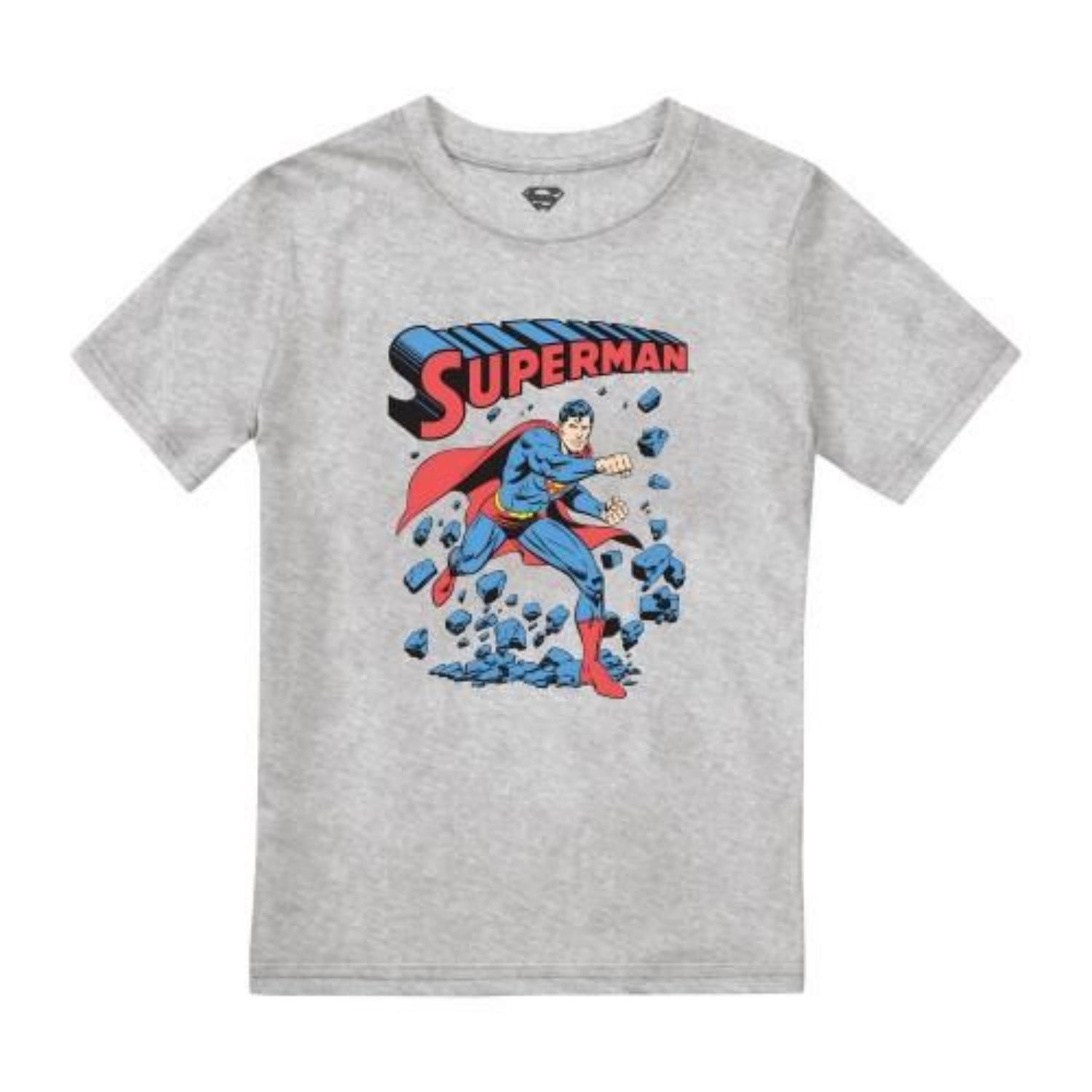 SUPERMAN Boys Wall Break T-Shirt S