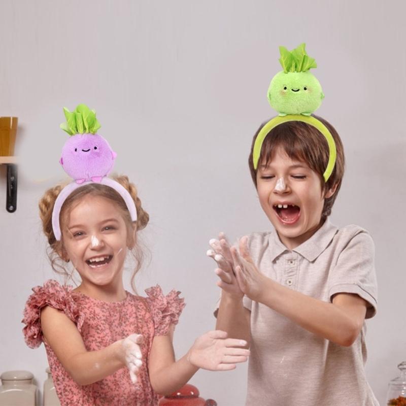 Eye Catching Veggie Styles Headbands For Costume Event Family Gatherings Breathable Cloth Hairpiece