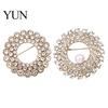 Men Women Clothing Jewelry Hollow Rhinestone Ring Brooch Pin, Bling Circle Lapel Pin Decorative with Faux Pearl, Accessories Wedding Bridal