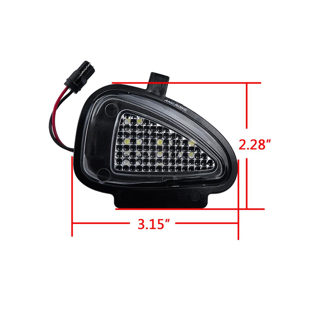 2x Under Mirror LED Puddle Light For VW Golf MK6 Jetta MK4 Passat Eos Sharan Touran Tiguan