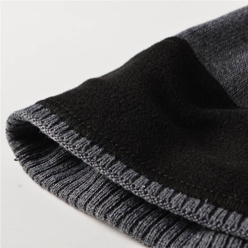 Men's Plush Knitting Hat Wool Hat Brimless Plain Dome Hat Hood Ski Cap