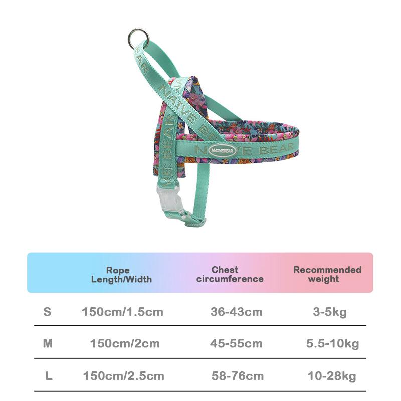 Saddle Design No Pull Dog Harness - Lightweight  Adjustable Leash for Small Medium Dogs Bichon Frise Corgi Walking